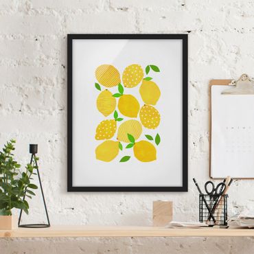 Poster con cornice - Limoni con punti