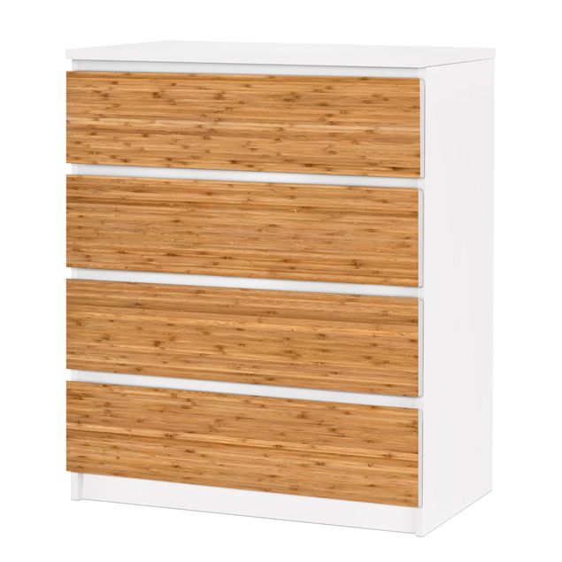 Carta adesiva per mobili IKEA - Malm Cassettiera 4xCassetti - Bamboo