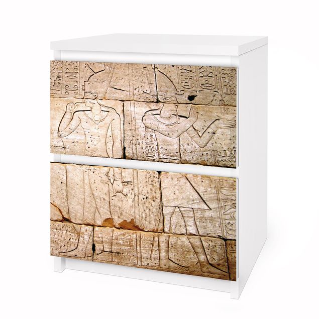 Carta adesiva per mobili IKEA - Malm Cassettiera 2xCassetti - Egypt Relief