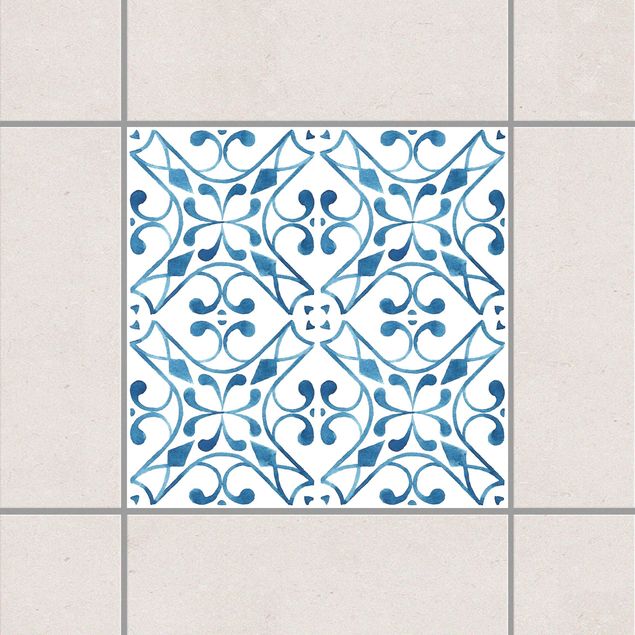 Adesivo per piastrelle - Blue White Pattern Series No.3 10cm x 10cm