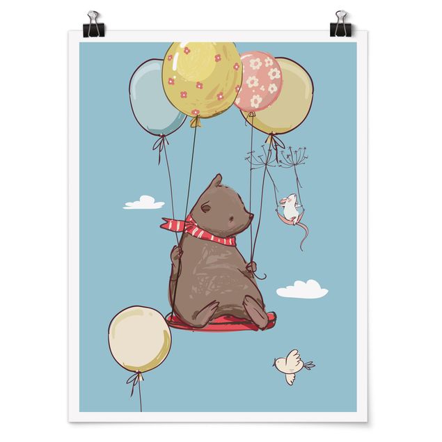 Poster - Orso e mouse Fly - Verticale 4:3
