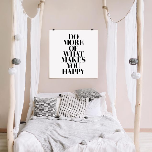 Poster - Fare di più Cosa ti rende felice - Quadrato 1:1