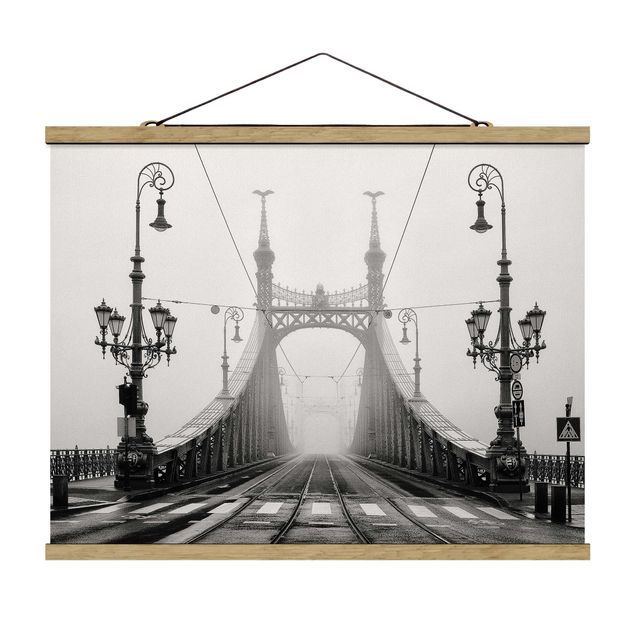 Foto su tessuto da parete con bastone - Ponte A Budapest - Orizzontale 3:4