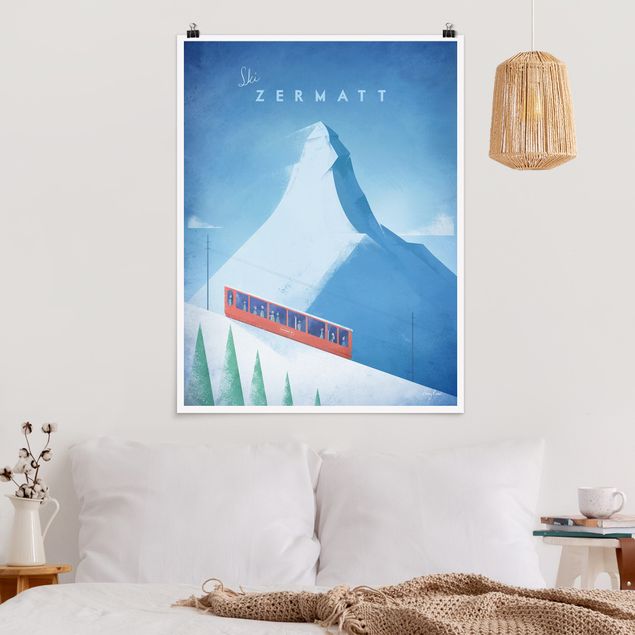 Poster illustrazioni Poster di viaggio - Zermatt