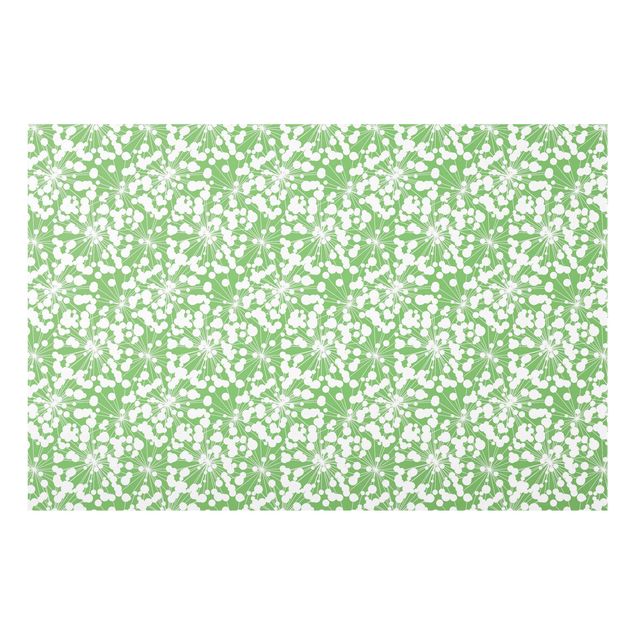 Paraschizzi in vetro - Trama naturale di soffioni con punti su sfondo verde - Formato orizzontale 3:2