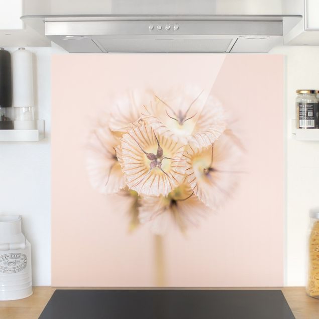 paraschizzi cucina vetro magnetico Bouquet di fiori pastello II