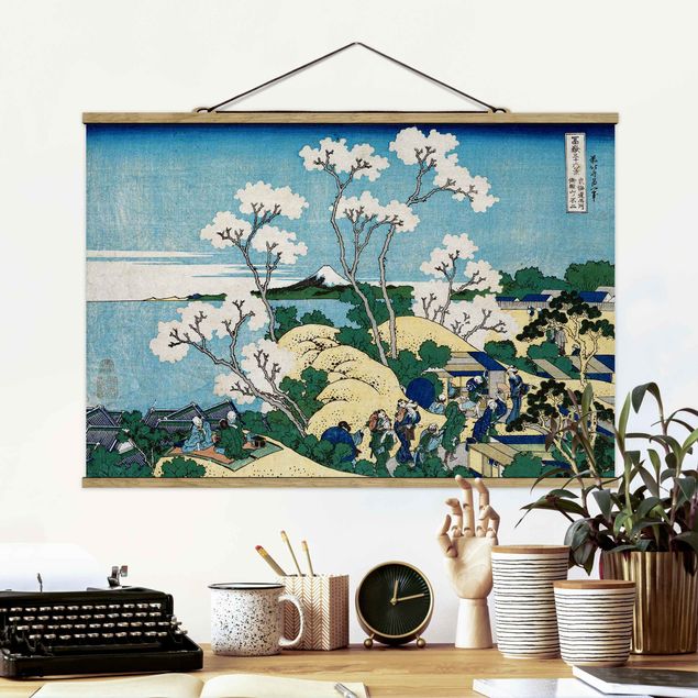 Foto su tessuto da parete con bastone - Katsushika Hokusai - La Fuji Di Gotenyama - Orizzontale 2:3