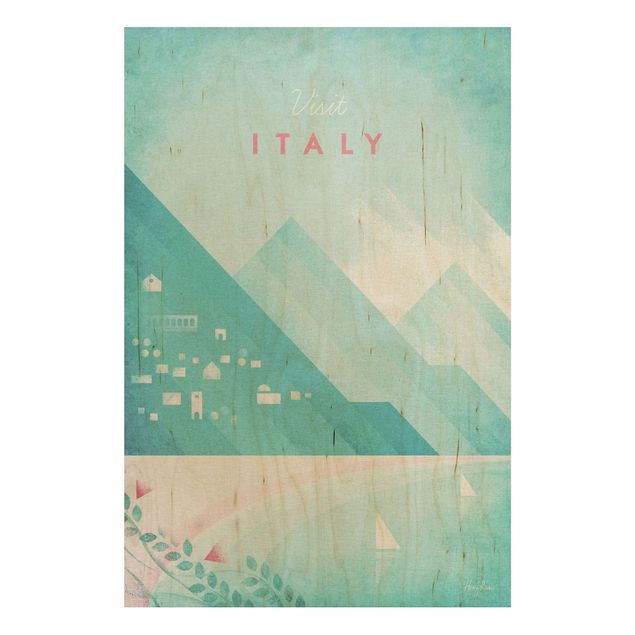 Stampa su legno - Poster di viaggio - Italia - Verticale 3:2