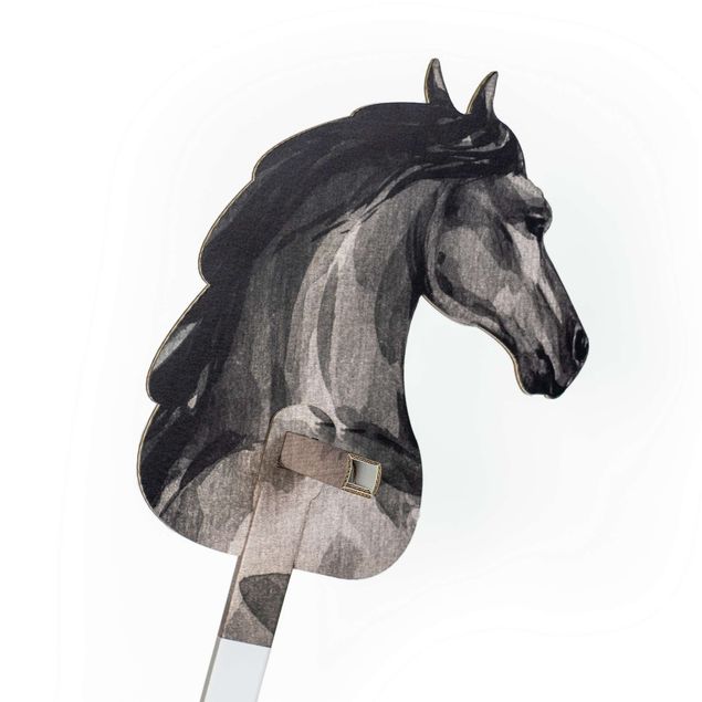 cavalluccio con bastone Cavallo nero