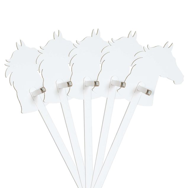 cavalluccio con bastone Set cavallo bianco da colorare/decorare con adesivi