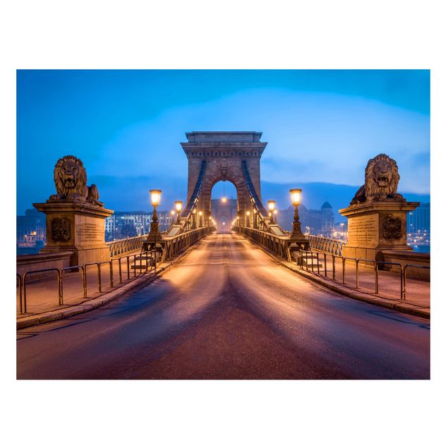 Lavagna magnetica - Ponte delle Catene a Budapest di notte