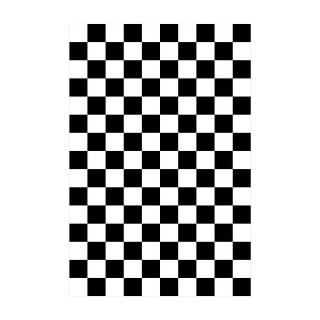 Tappeti bianco e nero Motivo geometrico scacchiera bianco e nero