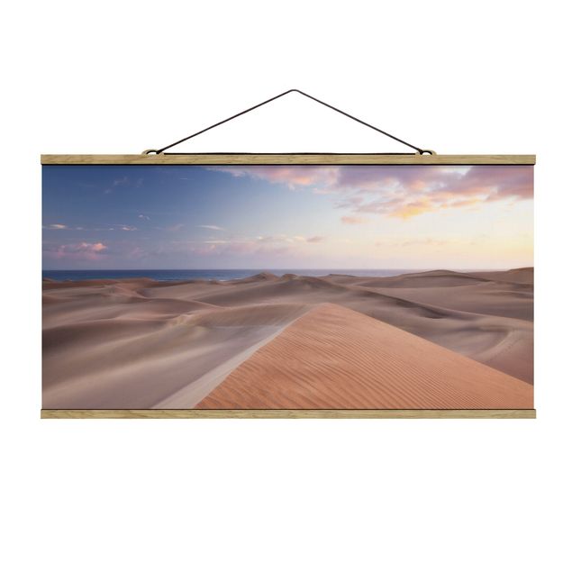 Foto su tessuto da parete con bastone - Vista delle dune - Orizzontale 1:2
