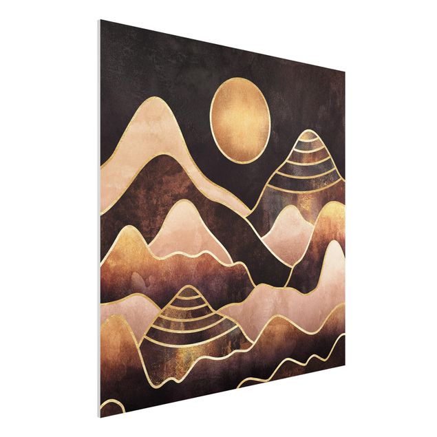 Abstrakte Kunst Sole d'oro Montagne astratte