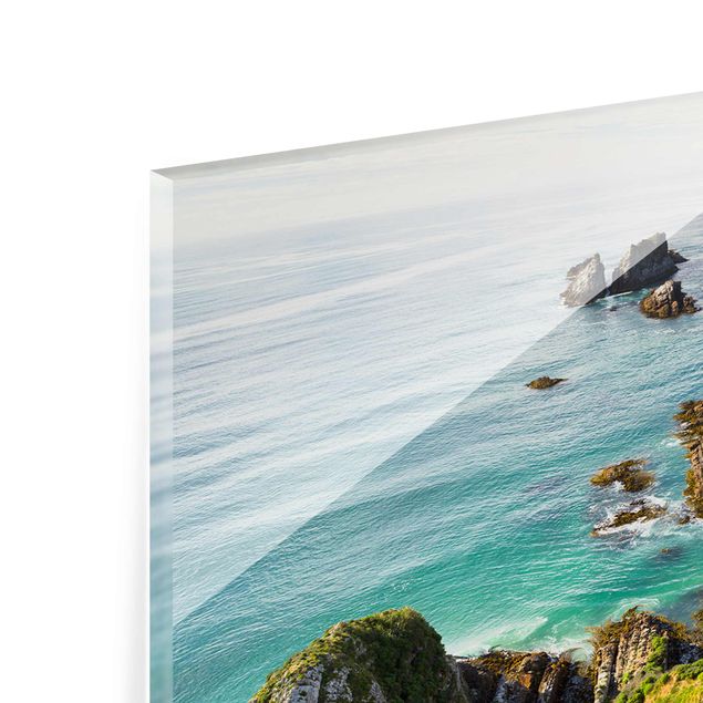 Quadro in vetro - Nugget Point In New Zealand - Panoramico