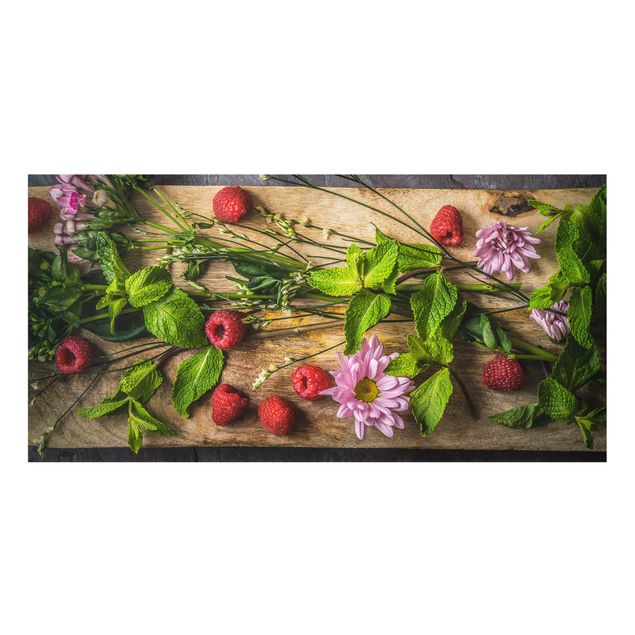 Paraschizzi in vetro - Flowers Raspberry Mint