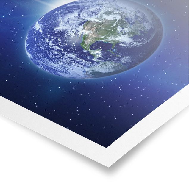 Poster - Terra nello spazio - Quadrato 1:1