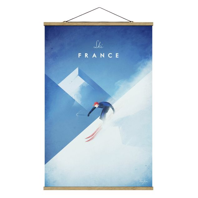 Foto su tessuto da parete con bastone - Viaggi Poster - Sciare in Francia - Verticale 3:2