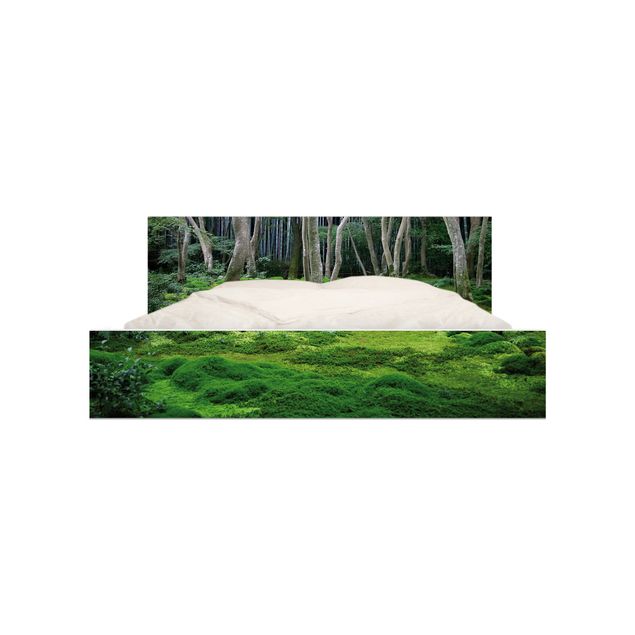 Carta adesiva per mobili IKEA - Malm Letto basso 140x200cm Japanese Forest