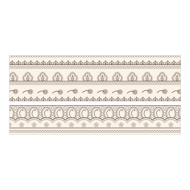 Carta adesiva per mobili IKEA - Malm Letto basso 160x200cm Indian repeat pattern