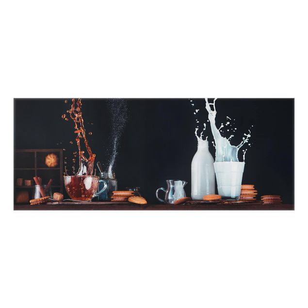 Paraschizzi in vetro - Milk And Tea Composition