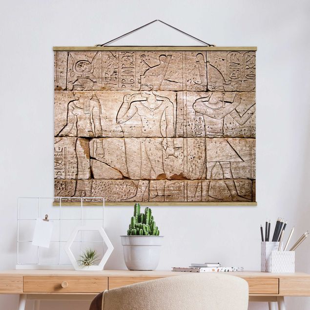Foto su tessuto da parete con bastone - Egitto sollievo - Orizzontale 3:4