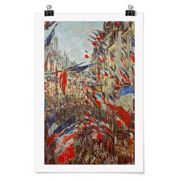 Poster - Claude Monet - Street a Bunting - Verticale 3:2
