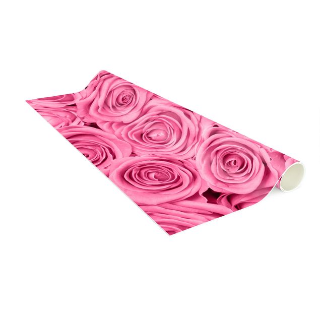 Tappeti floreali moderni Rose rosa