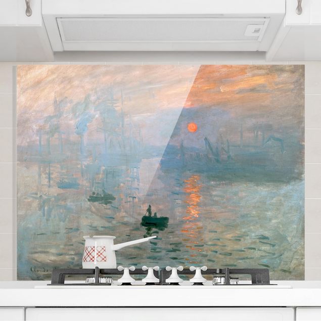 paraschizzi cucina vetro magnetico Claude Monet - Impressione (alba)