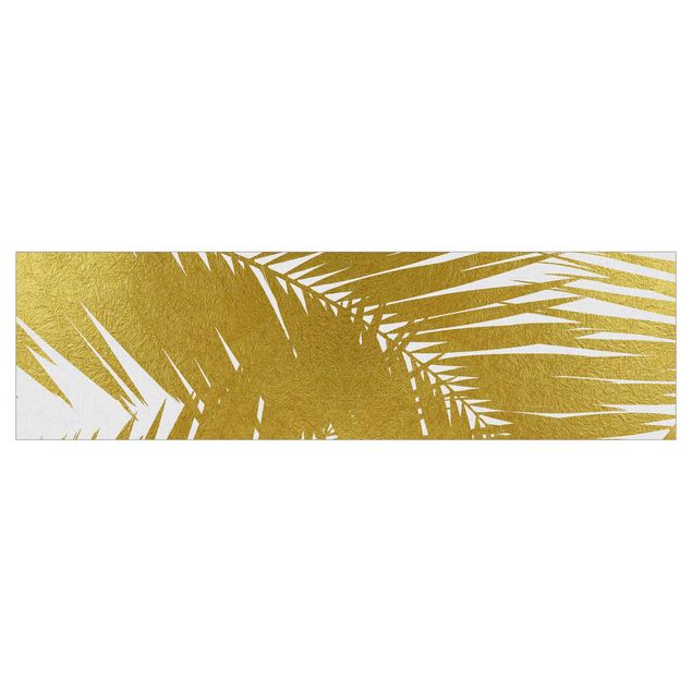Rivestimento cucina - Scorcio tra foglie di palme dorate