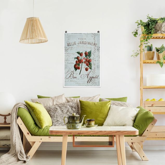 Poster - Shabby Chic Collage - Lamponi - Verticale 3:2
