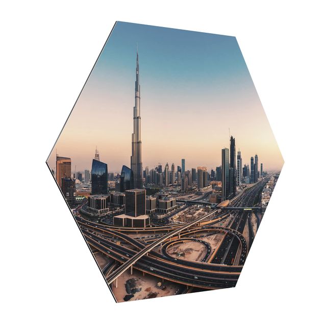 Esagono in Alluminio Dibond - Serata A Dubai