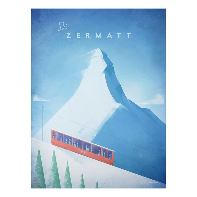 Stampa su alluminio - Poster di viaggio - Zermatt - Verticale 4:3