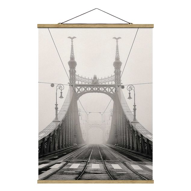 Foto su tessuto da parete con bastone - Ponte A Budapest - Verticale 4:3