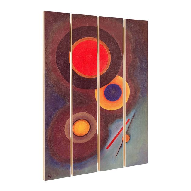 Stampa su legno - Wassily Kandinsky - cerchi e linee - Verticale 3:2