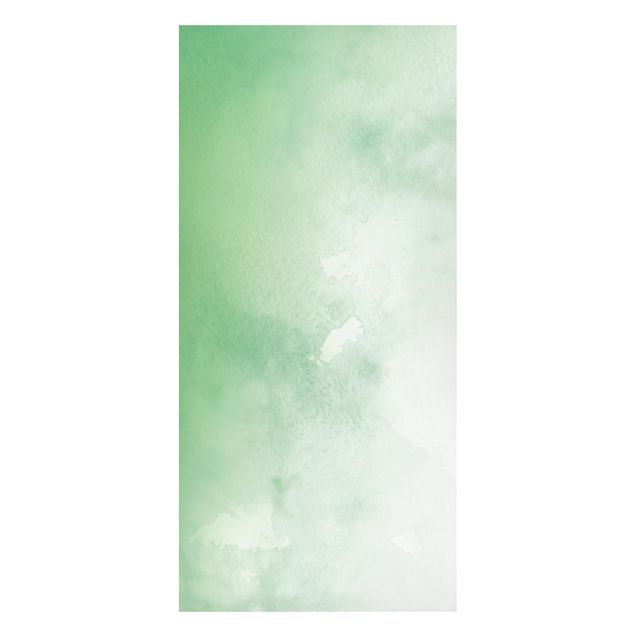 Lavagna magnetica - Struttura acquerello con boscaglia verde