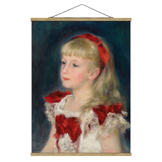 Foto su tessuto da parete con bastone - Auguste Renoir - Mademoiselle Grimprel - Verticale 4:3