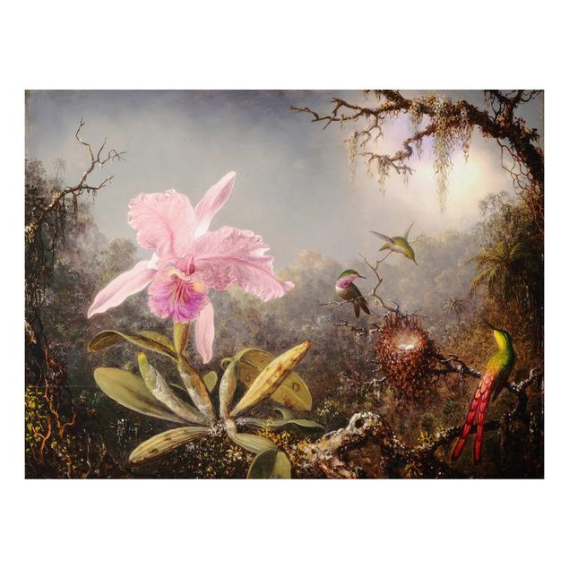 Martin Johnson Heade quadri Martin Johnson Heade - Orchidea e tre colibrì