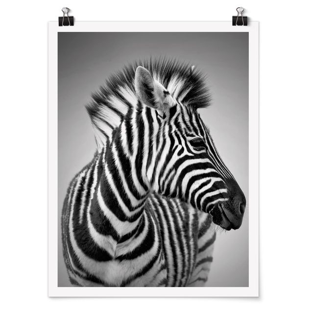 Poster - Zebra Ritratto del bambino II - Verticale 4:3