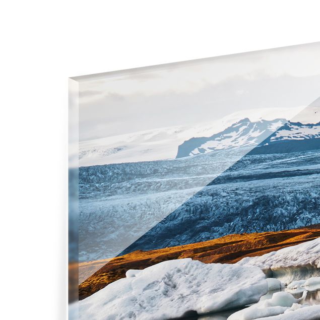 Paraschizzi in vetro - Laguna glaciale - Formato orizzontale 2:1
