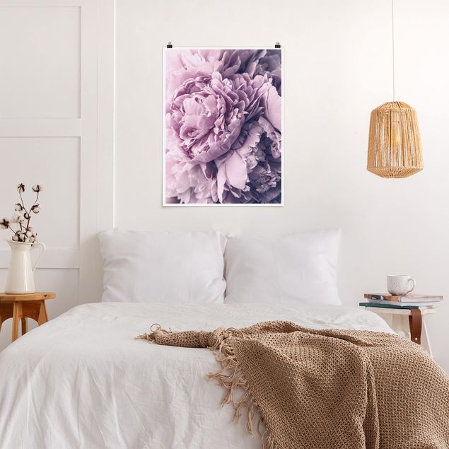 Poster - Viola Peony Blossoms - Verticale 4:3