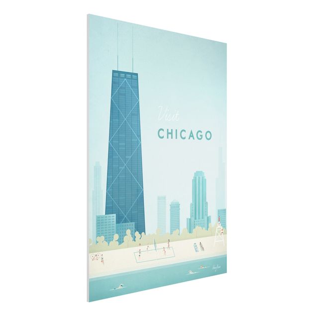 Stampa su Forex - Poster viaggio - Chicago - Verticale 4:3