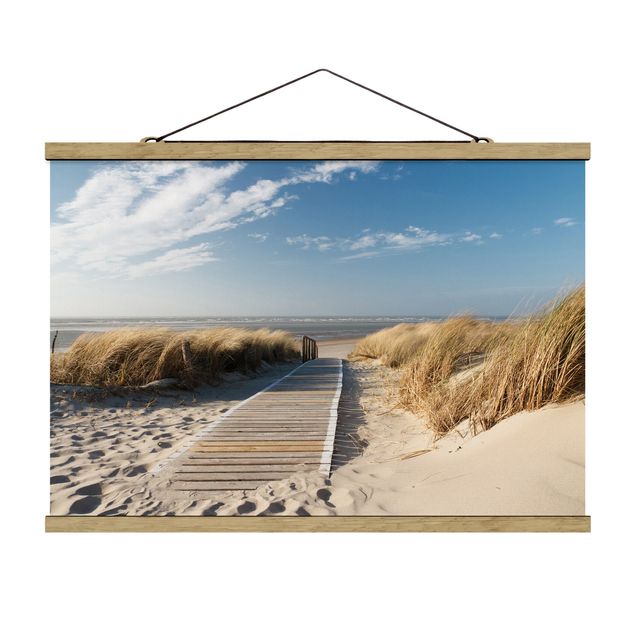 Foto su tessuto da parete con bastone - Spiaggia del Mar Baltico - Orizzontale 2:3