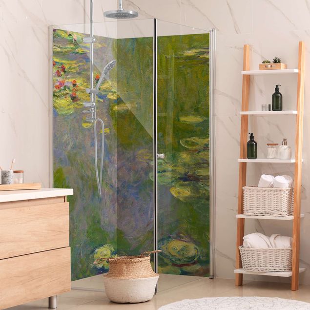 Rivestimenti per doccia verde Claude Monet - Ninfee verdi
