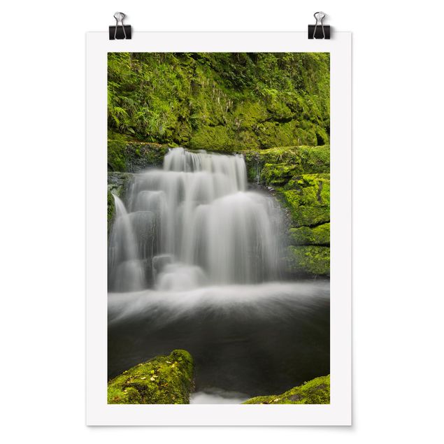 Poster - Lower Falls Mclean in Nuova Zelanda - Verticale 3:2