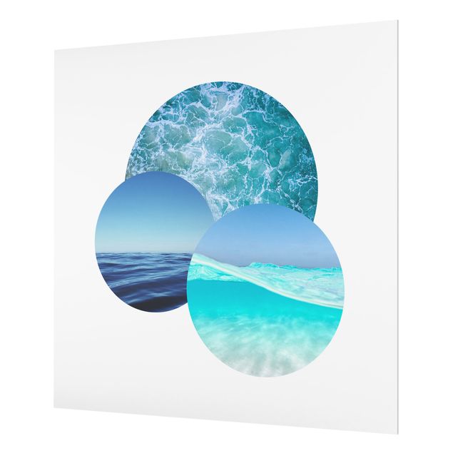 Paraschizzi in vetro - Oceani in un cerchio - Quadrato 1:1