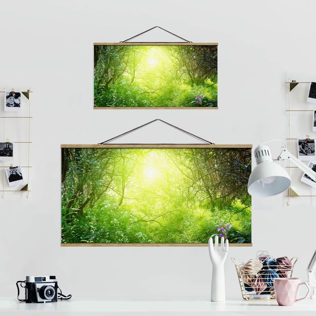 Foto su tessuto da parete con bastone - Sogno Magic Forest - Orizzontale 1:2