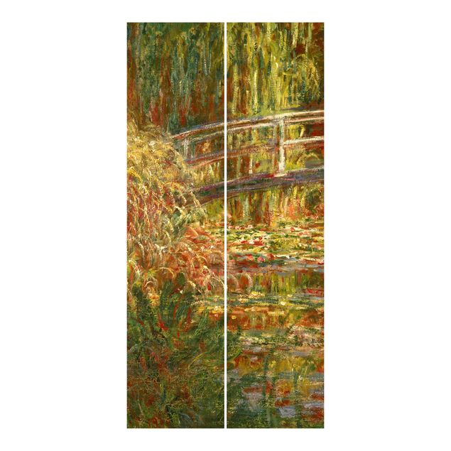 Tende scorrevoli su binario Claude Monet - Stagno di ninfee e ponte giapponese (Armonia in rosa)