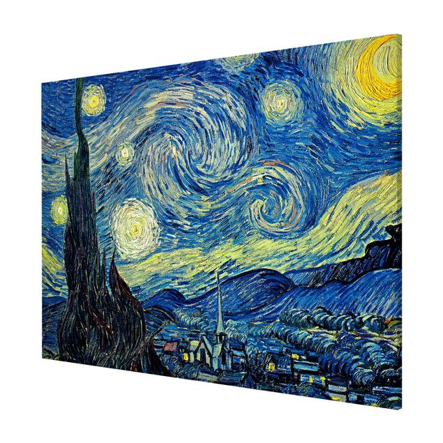 Lavagna magnetica - Vincent Van Gogh - Notte stellata - Formato orizzontale 3:4