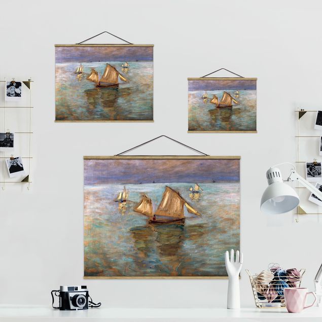 Foto su tessuto da parete con bastone - Claude Monet - Pescherecci - Orizzontale 3:4